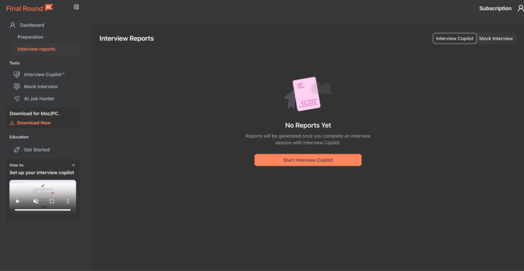 final round ai feedback report screenshot